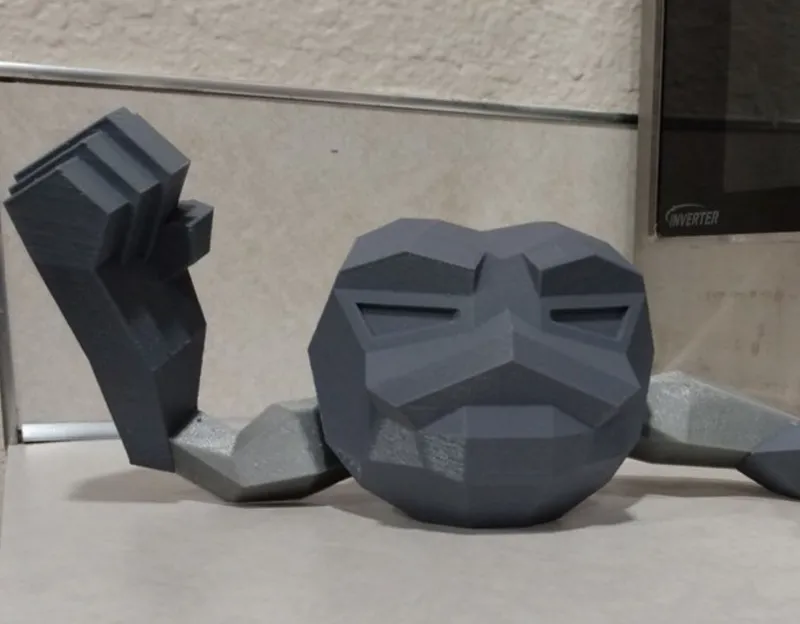 Low poly Geodude, Pokemon, Easy to print