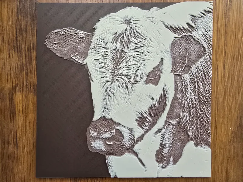 Cow head ~ Hueforge