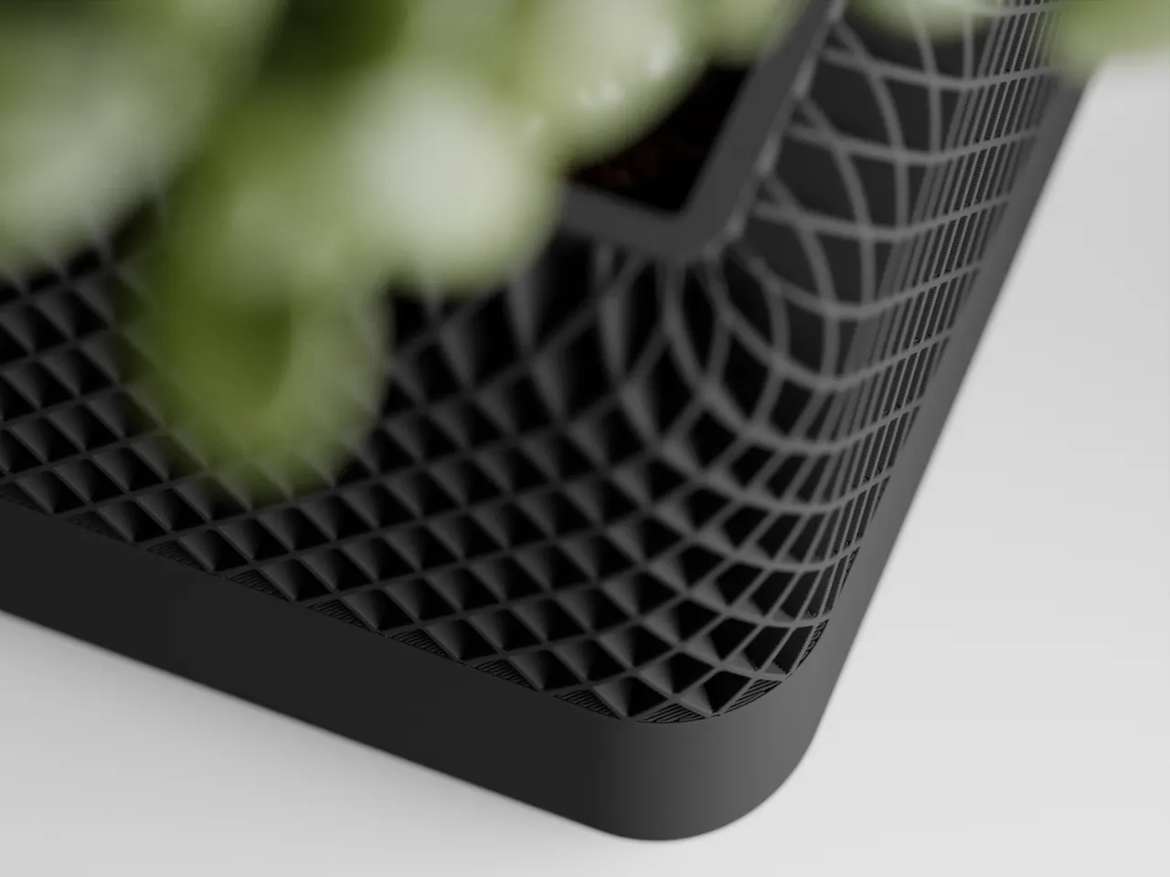 Modern Square Apple Home Pod Style Plant Pot Vases view 2