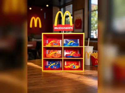 McDonald's Croc Toys Display Case (wall-hangable)