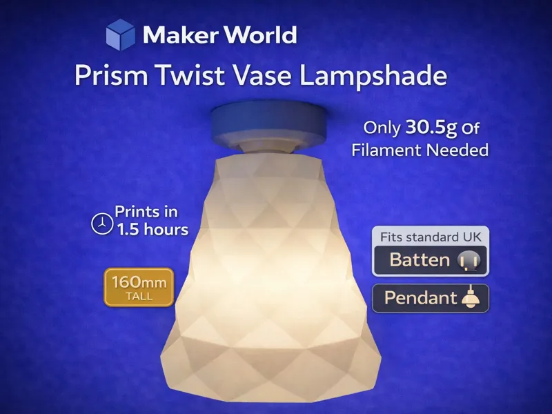 Prism Twist Vase Lampshade