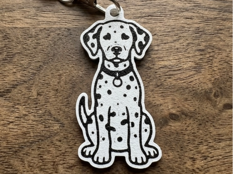Dalmatian Keychain - Iconic Spotted B&W Edition
