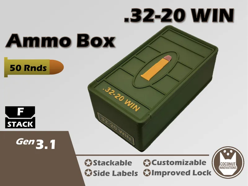 Ammo Storage Box - .32-20 WINCHESTER - 50 Rounds