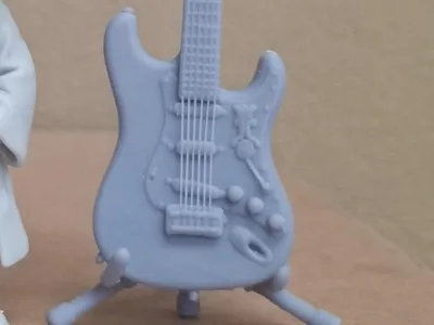 Electric guitar on stand