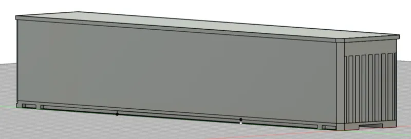 intermodal box with frame set-up