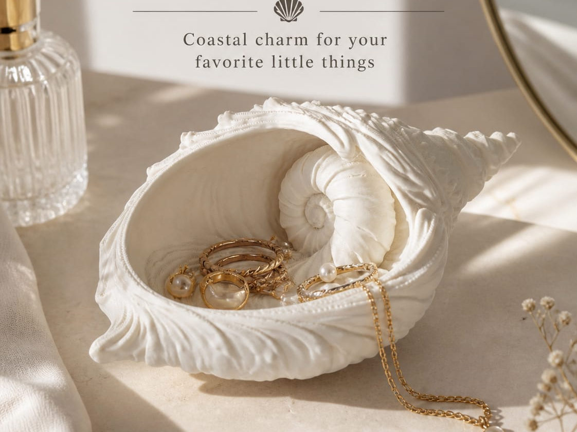 Seashell Trinket Dish Catchall 