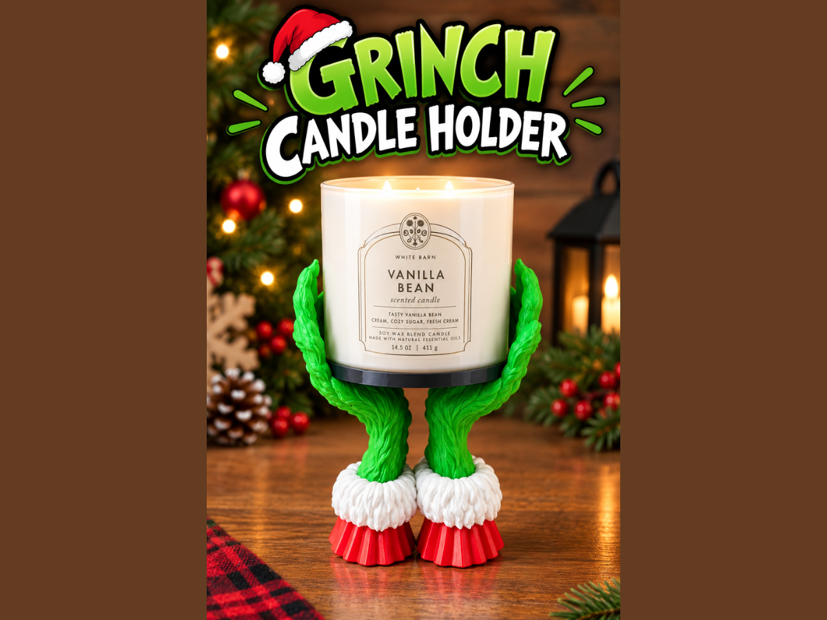Grinch Candle Holder - 1