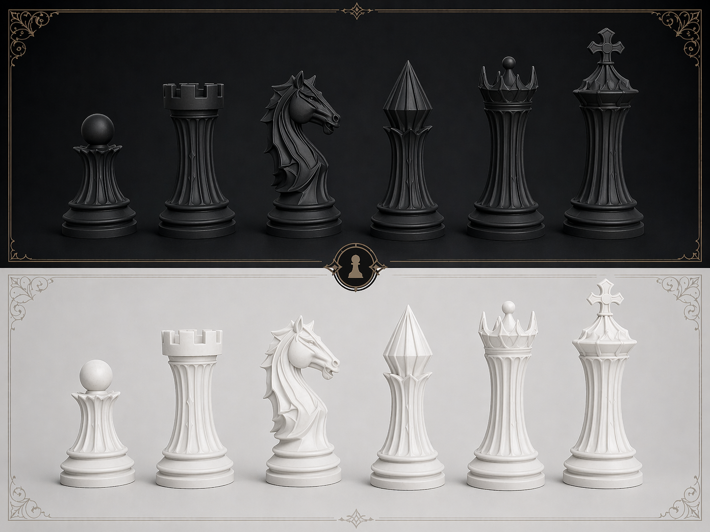 Chess Set – Esoteric 3D Printable Chess Pieces