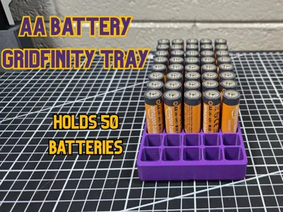AA Gridfinity Battery Bin (4x2x3)
