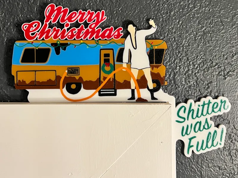 Christmas Vacation Shitter Was Full Door Topper