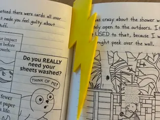 Lighting bolt bookmark