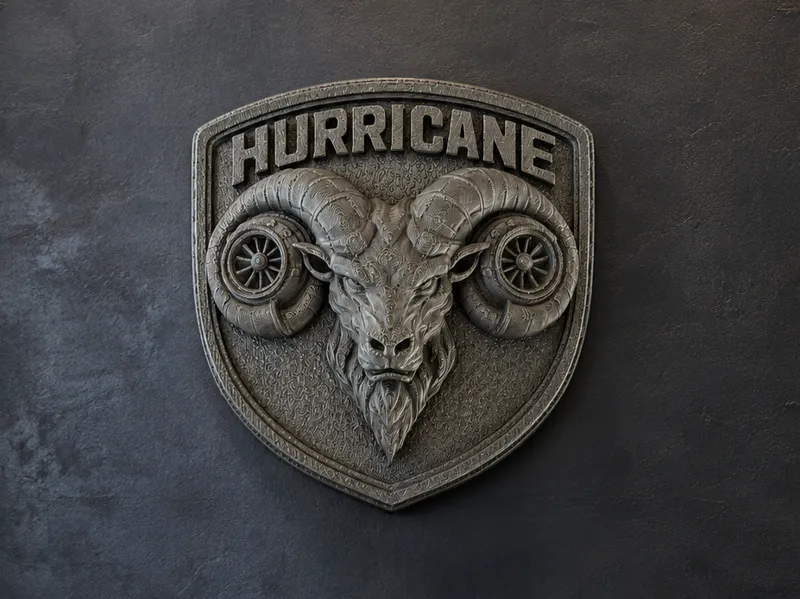 Hurricane Ram Turbo Badge