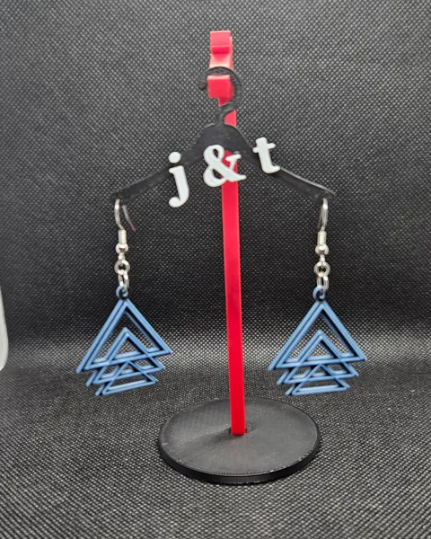 triple Triangle earrings view 2