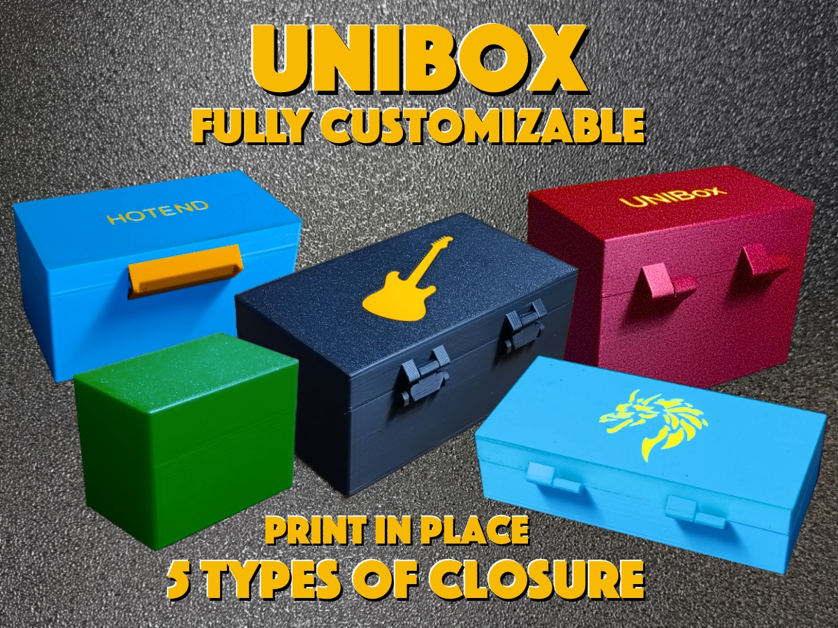 UNIBox-Universal Parametric "Print-in-Place" Box