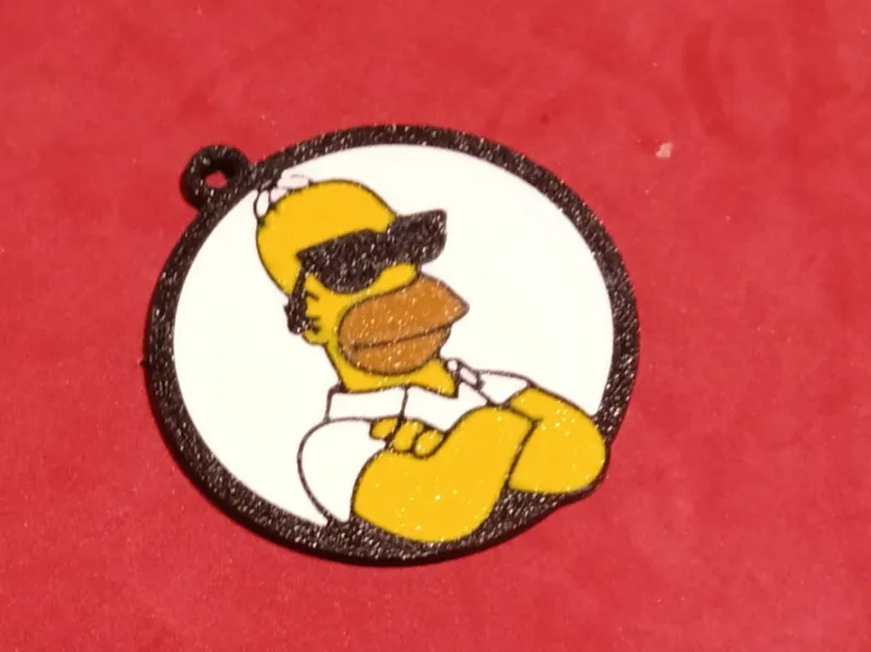 Homer Simpson Key Chain fast print