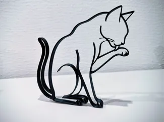 Minimalistische Katzen-Silhouette: "Feline Grace"