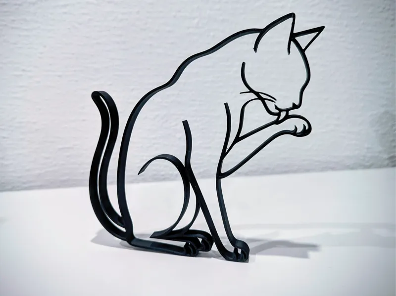 Minimalistische Katzen-Silhouette: "Feline Grace"