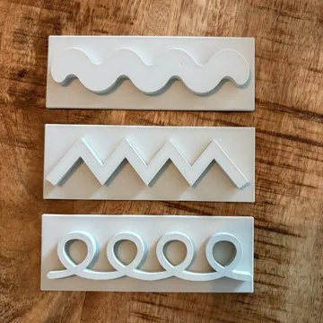 Modelo para impresión 3D: Pre writing exercise stamp for sand or playdough 2 — vista de referencia 3