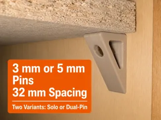Heavy Duty Shelf Support Pegs - 3mm or 5mm