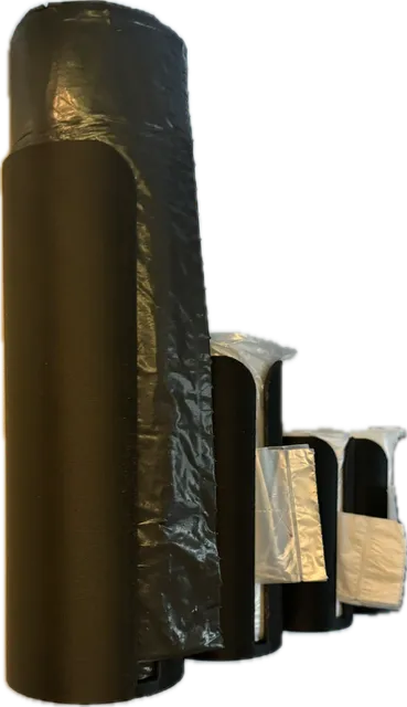 Plastic bags holders with seperate backplate