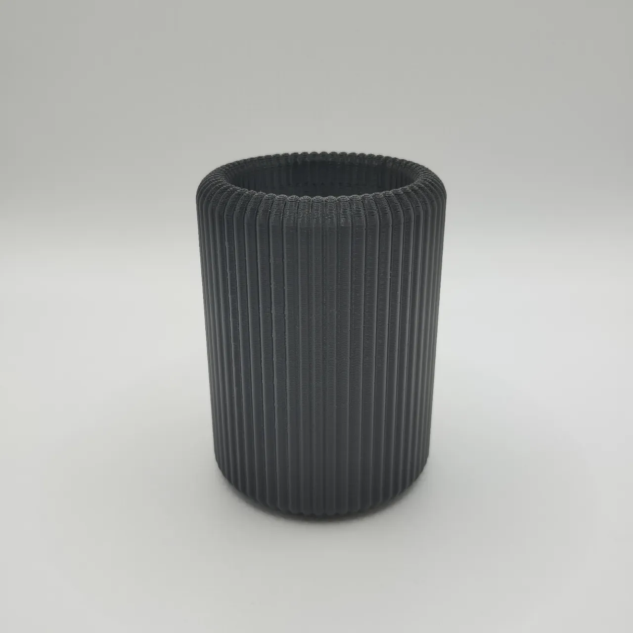 Modern Ribbed Toothbrush & Toothpaste Holder view 2