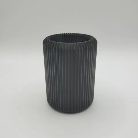 Modern Ribbed Toothbrush & Toothpaste Holder view 2