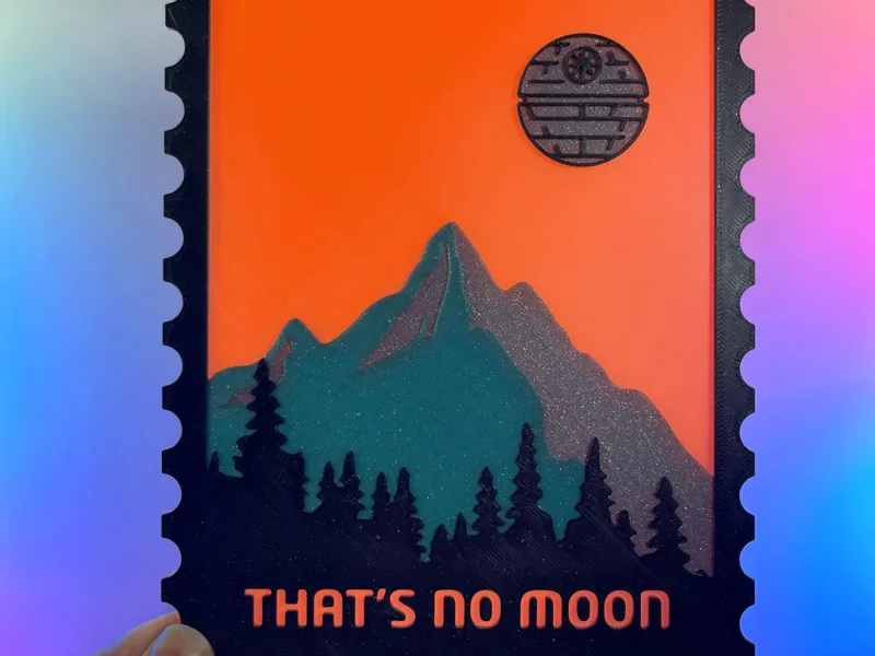 That’s No Moon Display Plate Shelf Decor + Stand
