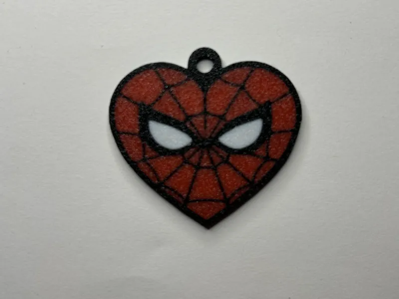 Spiderman Heart keychain