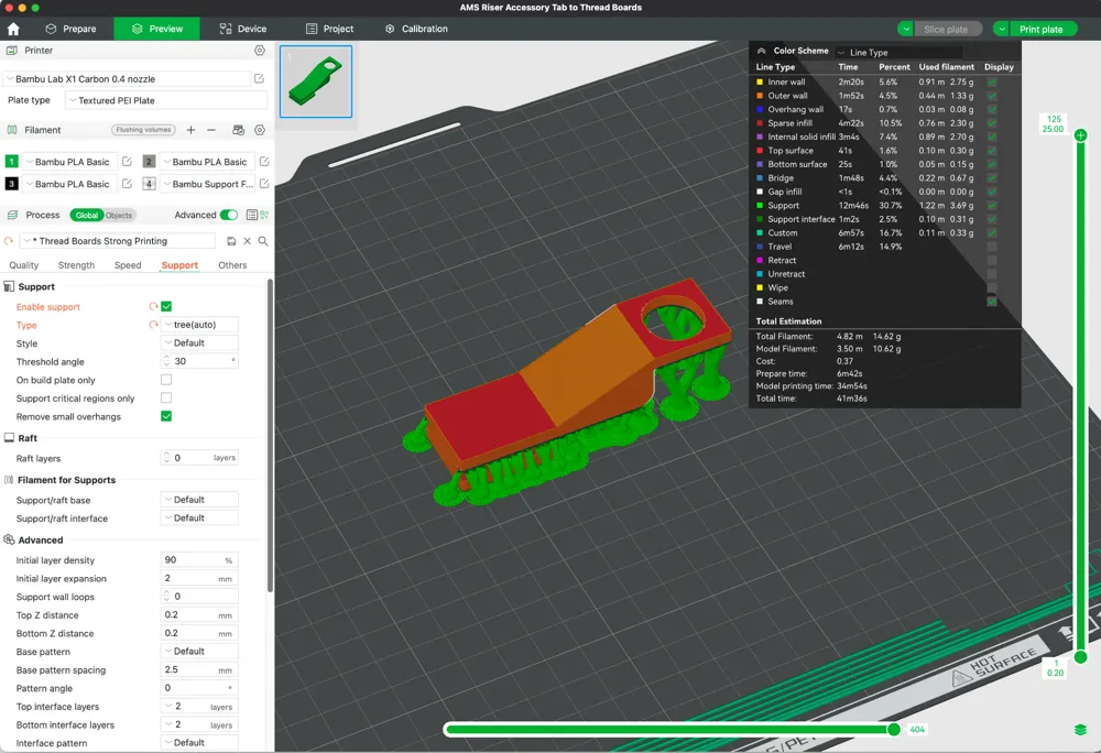 Connector: AMS Riser V2 to ThreadBoards by fr3D MakerWorld: Download ...