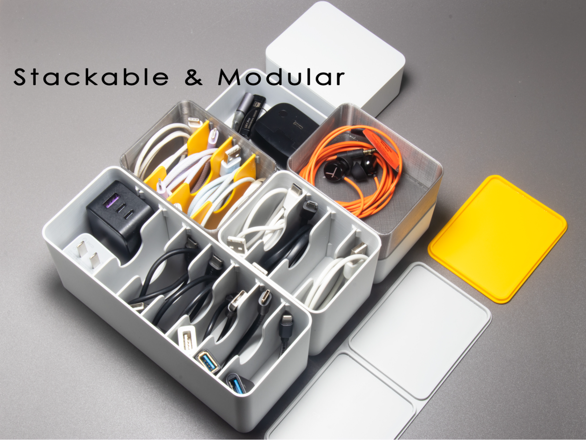 Modular Cable & Charger Organizer