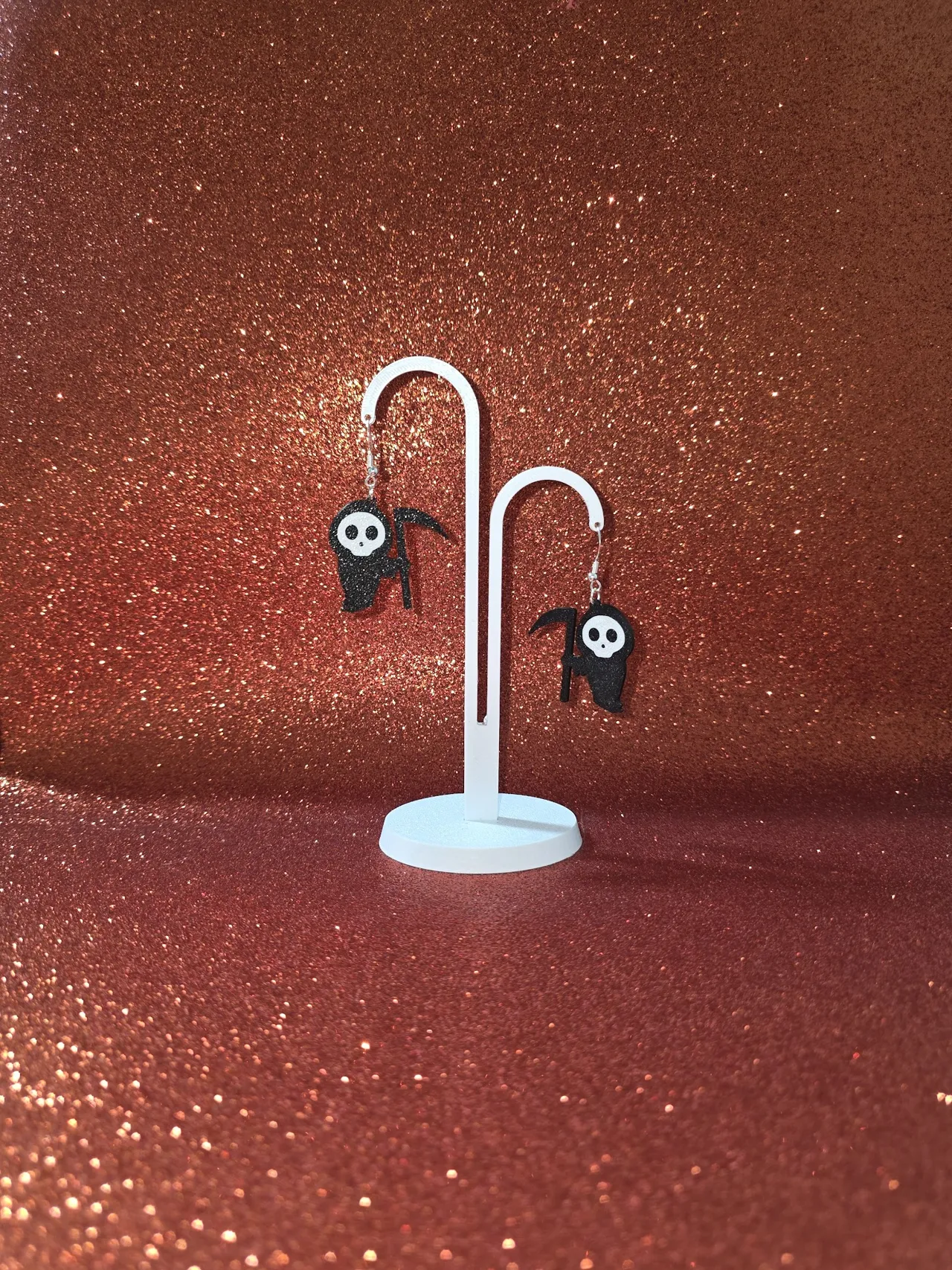 Halloween Reaper earrings view 3