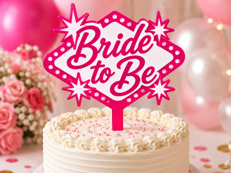 Bride To Be Marquee Cake Topper