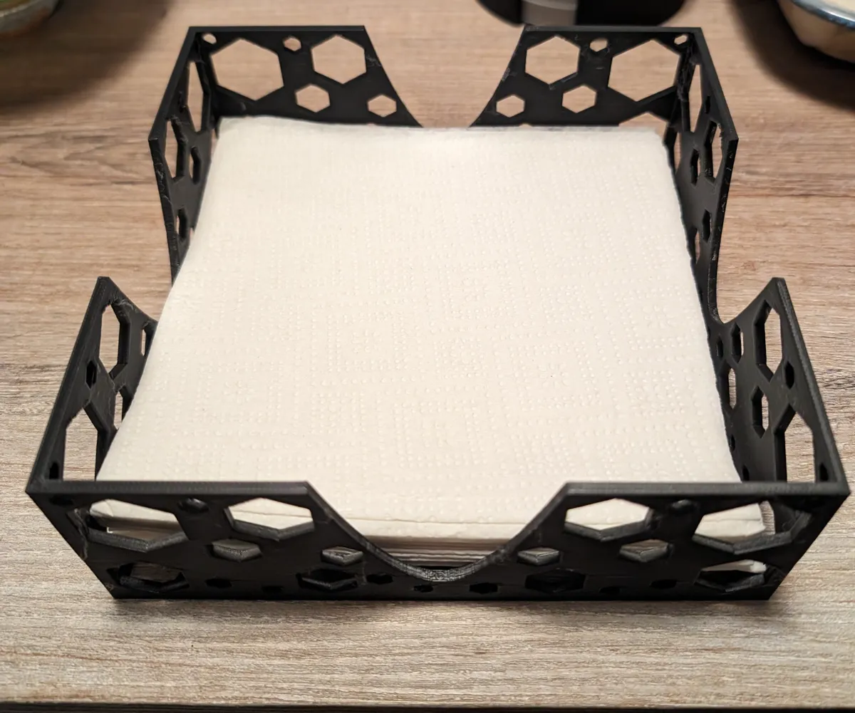 Porte-serviettes plat motif hexagonal, 6 pouces