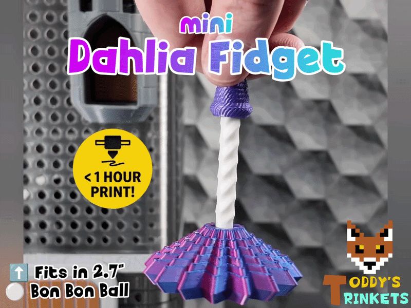 mini Dahlia Fidget (Expanded Sensory Spinner)