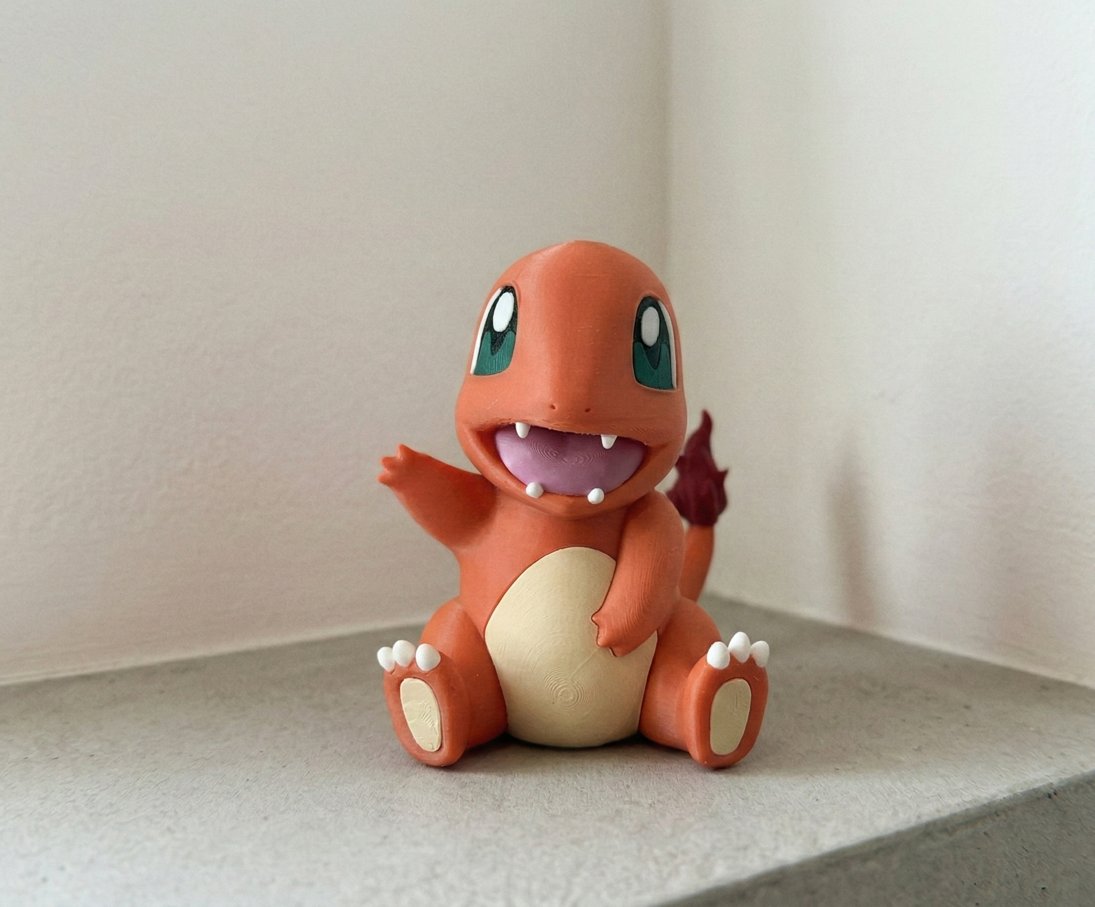 Miniatura 2 do modelo 3D 小火龙 ヒトカゲ Charmander 多色拆件打印（无需ams）
