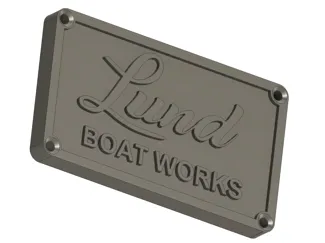 Lund Boat Works Plaque