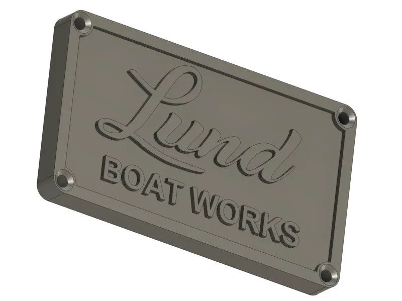 Lund Boat Works Plaque