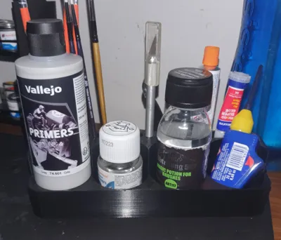 Vallejo paint bottle and brush holder