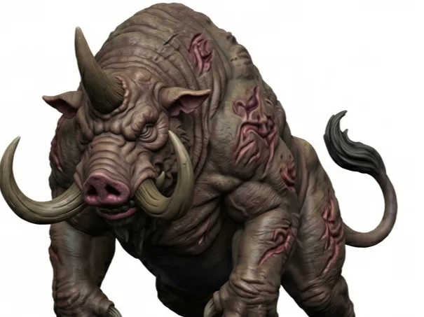 Chinese Yao Boar - Eastern Fantasy Miniature