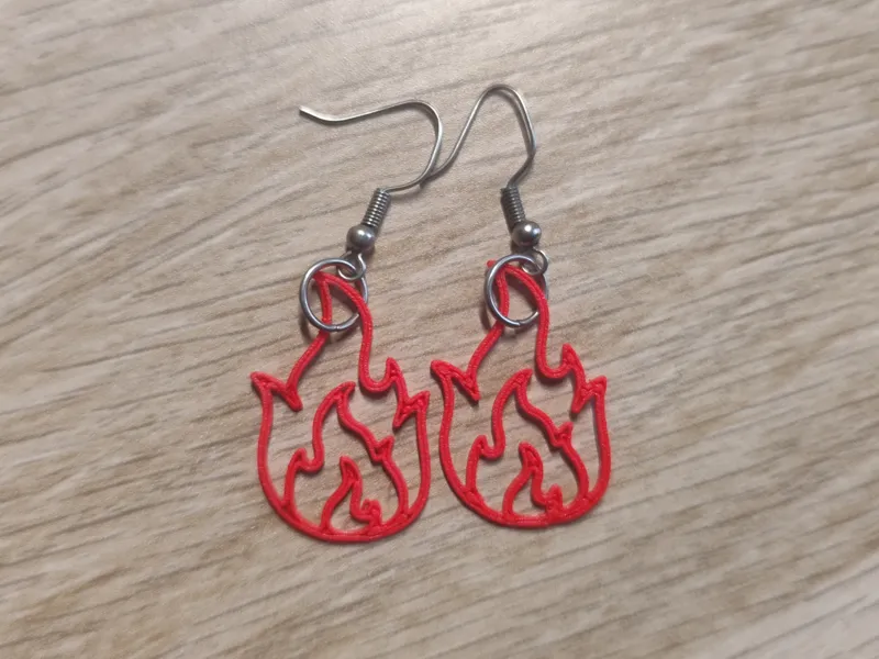 Minimal Flame Earrings – Lightweight Jewelry
