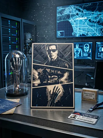 Cuadro decorativo en 3D: Terminator 2 T-800 Storyboard Wall Art — vista de referencia 5
