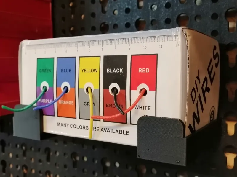 Electrical wire holder.Wire box holder pegboard