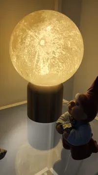 Lampe lune Ø20cm avec pied de table — photo 1