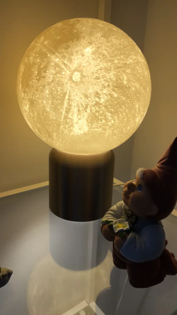 Lampe lune Ø20cm avec pied de table