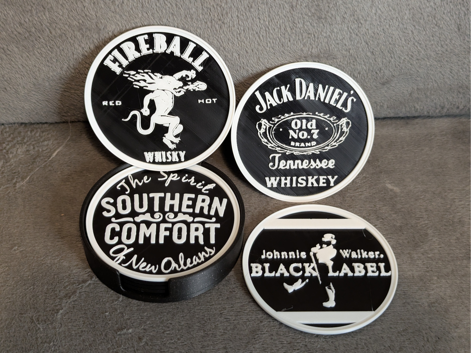 Whisky & Bourbon - 3D Stackable Coaster Set