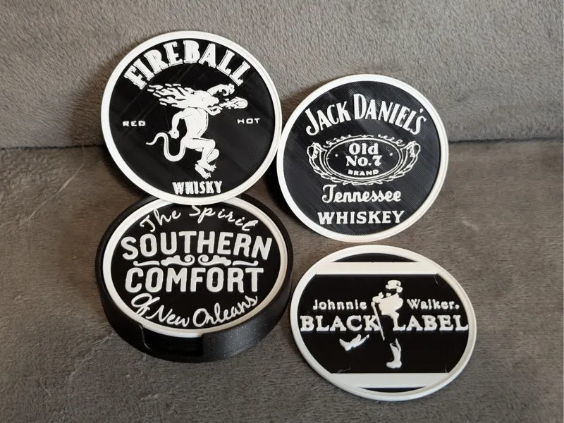 Whisky & Bourbon - 3D Stackable Coaster Set