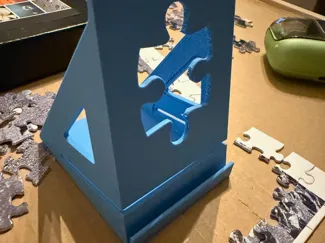 Support for Puzzle Box with poster lip
