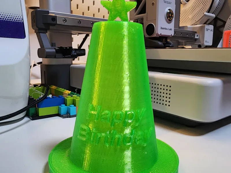 happy birthday cone