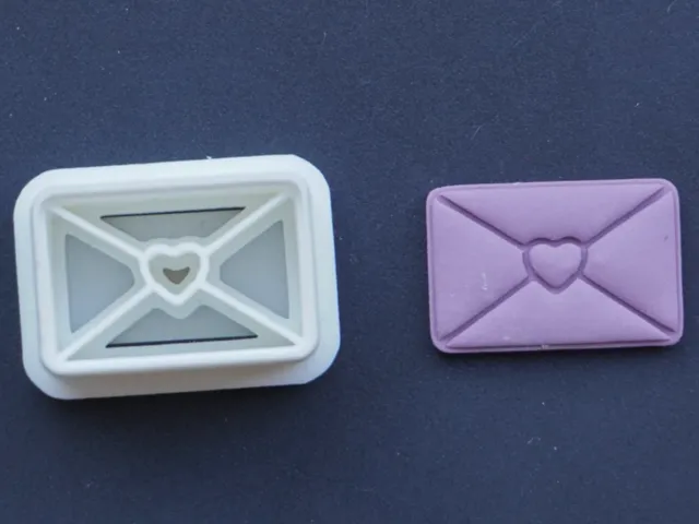 Heart Envelope Polymer Clay Cutter Earrings Pin