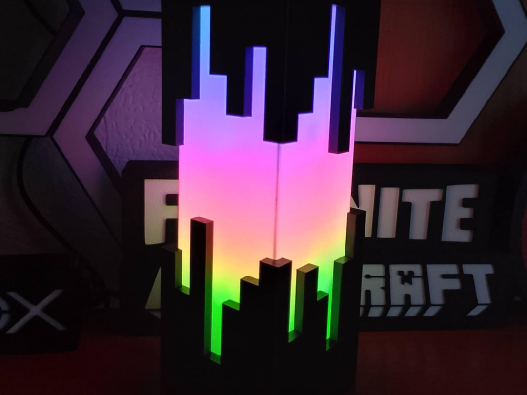 Pixel Skyline LED Lamp3D Printed RGB Mood Light